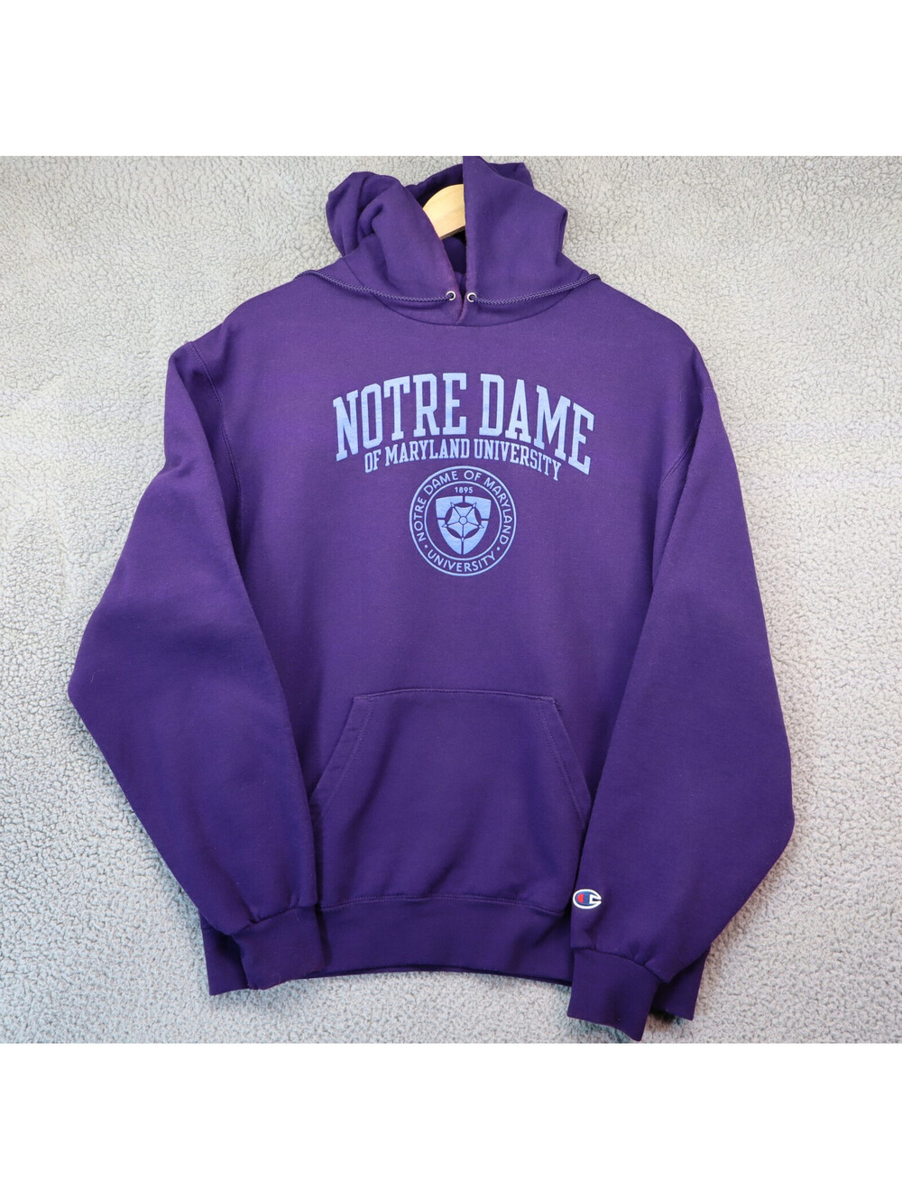 Notre Dame Champion Hoodie Medium Fighting Irish Purple Rare